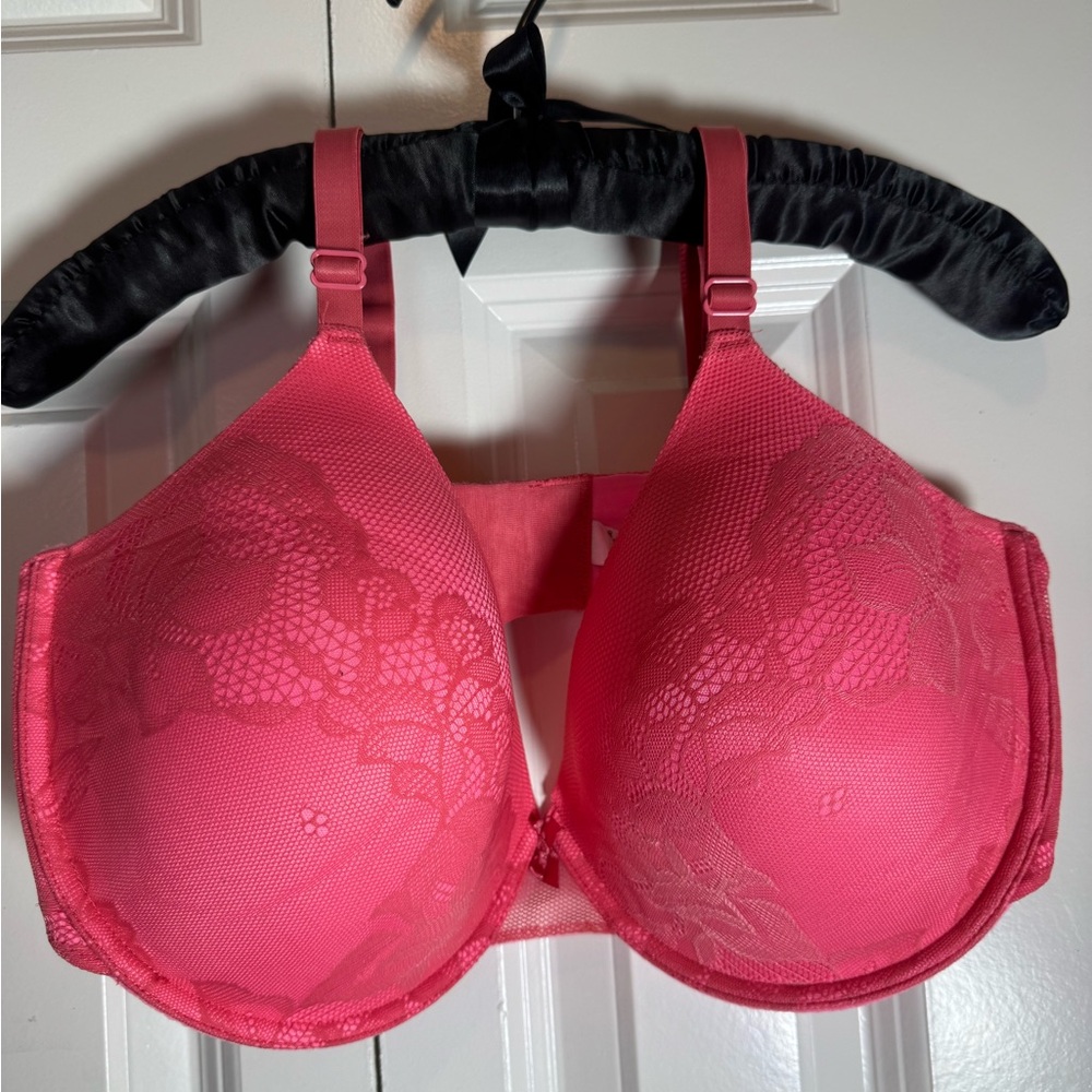 Gilligan OMalley Pink Lace Underwire Bra 38DD Feminine‎ Coquette